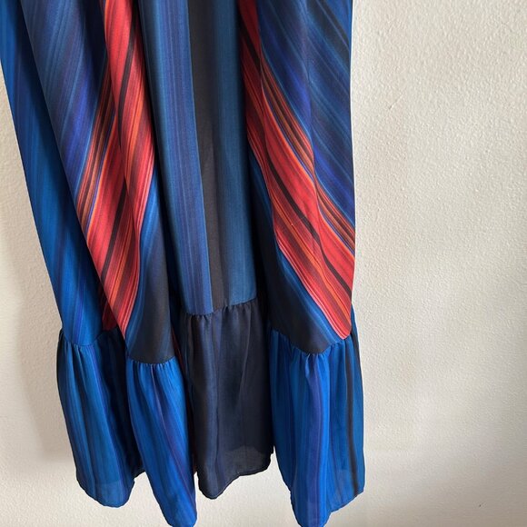 Anthropologie Nikita Mhaisalkar Maxi Dress Multicolor Print SZ4 Flowy Boho Dress - Picture 8 of 14